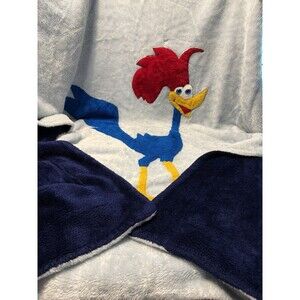 Looney Tunes Road Runner Blanket Throw Plastic Eyes Vintage